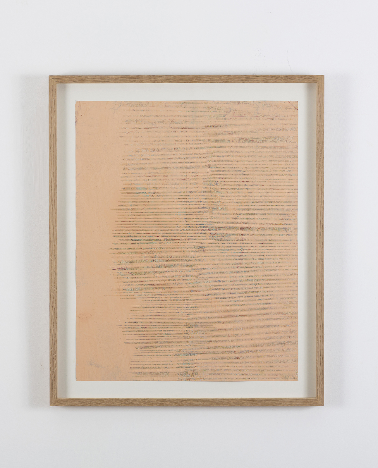 Avalanche, 2016 gouache on waxed map 59 x 49 cm