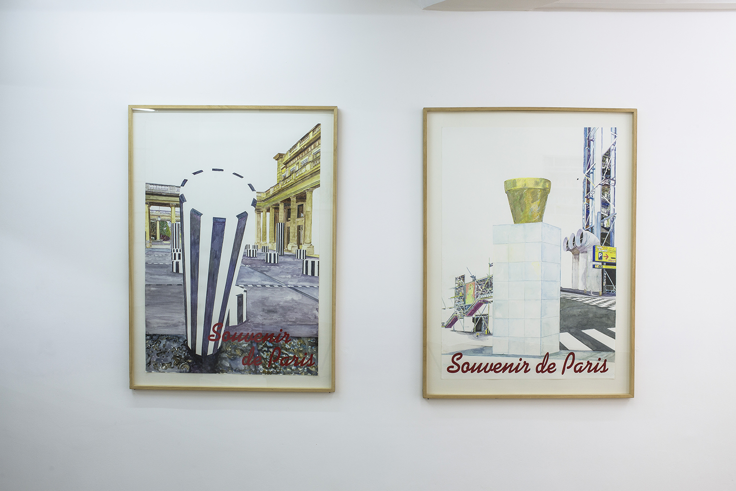Pierre Petit Les icônes, 2002 Watercolors, collage, colored pencils, pastel 75 x 105 cm