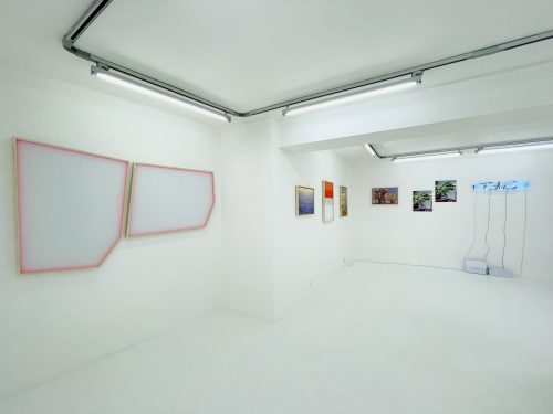 Exhibition view, Accrochage Sauvage, artworks from Thomas Andrea BARBEY, Moon-Pil SHIM, Katerina CHAROU, John ISSACS, Alexandra HOPF