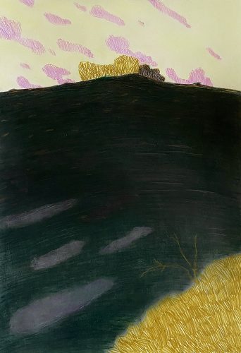 Per Adolfsen, Dawn, 2021, colored pencil, chalk and graphite, 60x42 cm