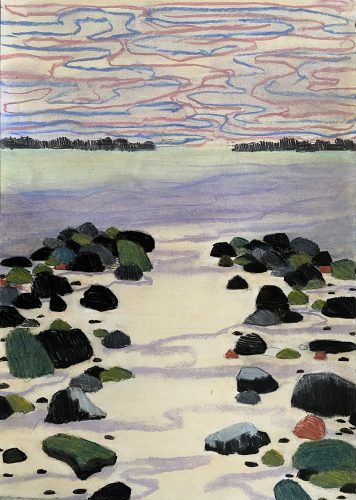 Per Adolfsen, Stonemilker, Colored pencil on paper, 42x30 cm