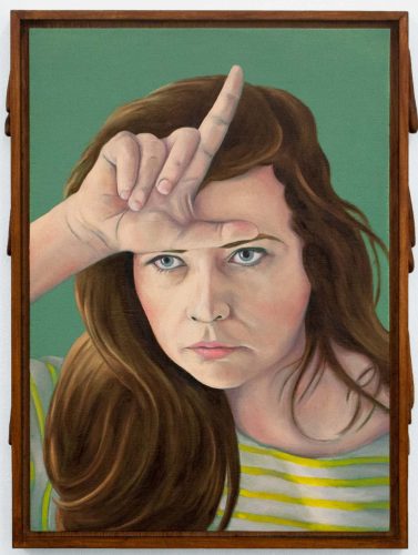 Adrien Fricheteau, Portrait de Cecilia à 30 ans , 2022, huile sur bois, 23 x 31 cm