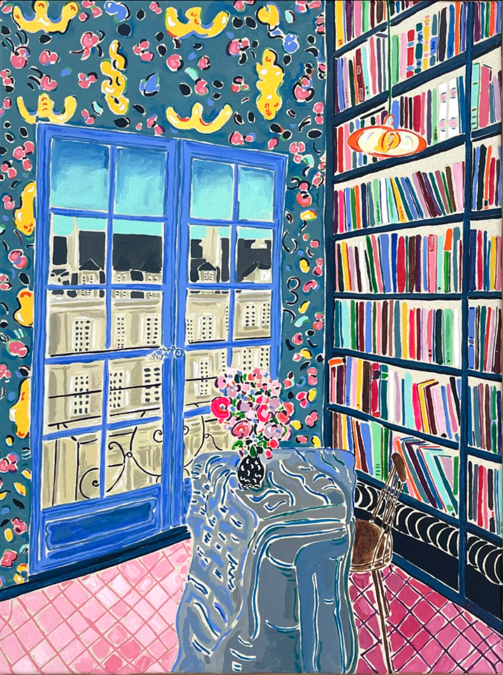 Kate Lewis, Window of Imagination, 2024, Acrylic canvas, 61 × 46 cm