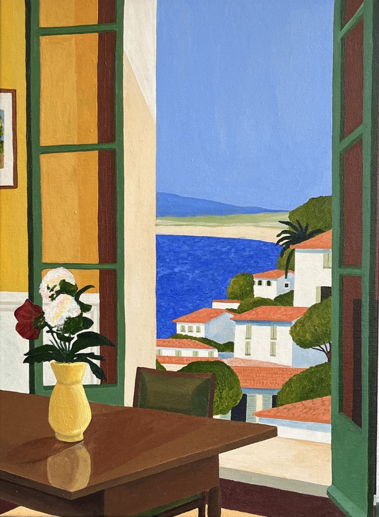 Ivan Arlaud, Dos à la Mer, 2024, acrylic on canvas, 52x37cm