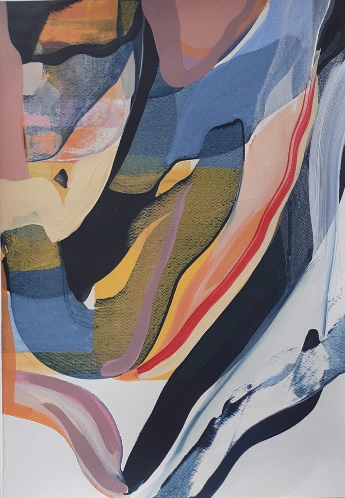 Paula Valenzuela Antunez, Untitled, 2021, acrylique sur papier, 50 x 35 cm