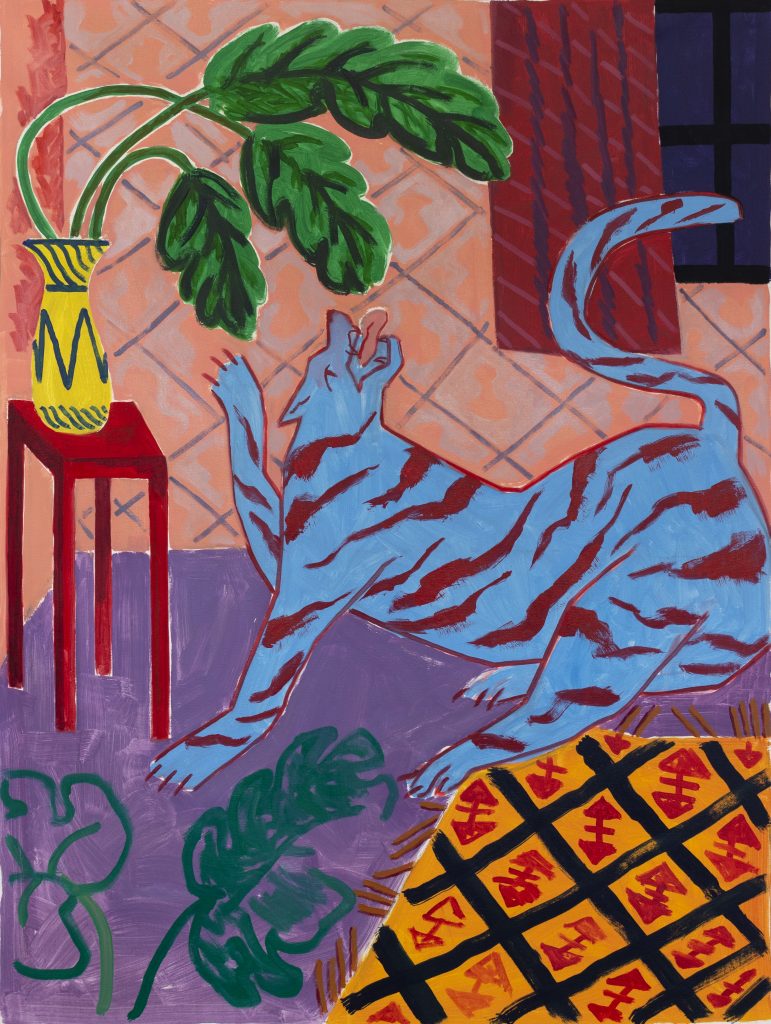 Rolankay, Supersticion, 2021, huile sur toile, 100 x 78 cm