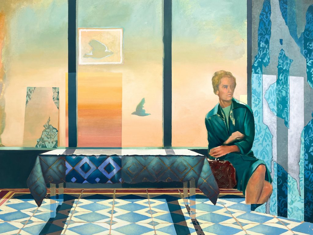 Brice Blanqué, The Waiting, 2022, acrylic on canvas, 121 x 93 cm